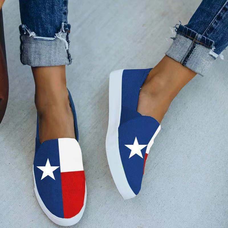 Color block canvas shoes