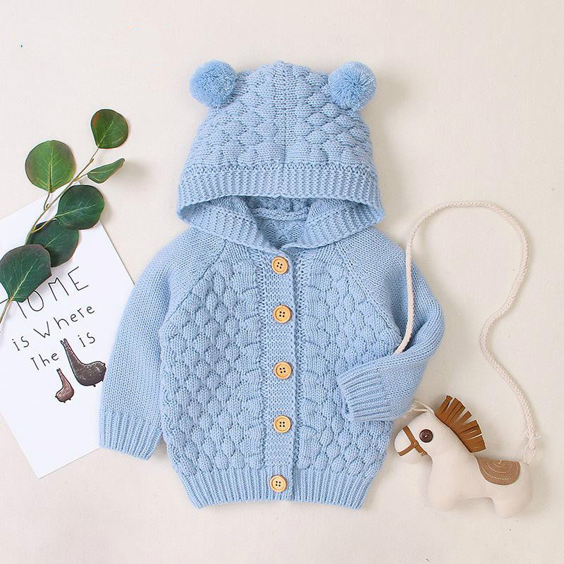 Children's solid color Sweater